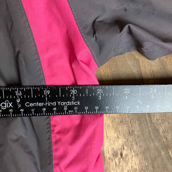 Coleman Womens Jacket Gray Pink Windbreaker Zip Up Outdoor 100% Nylon L/XL - Picture 7 of 11